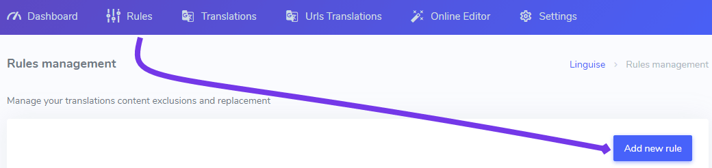 Ajouter une nouvelle règle de remplacement