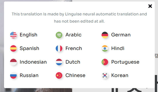 Qual è la lingua di visualizzazione della traduzione automatica neurale