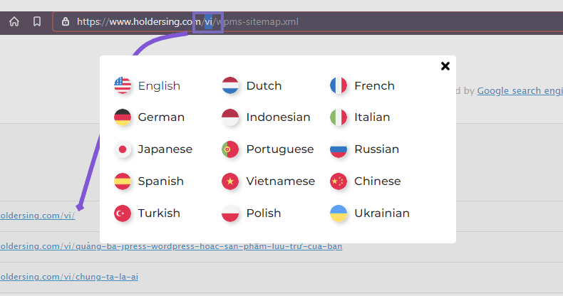 Como traduzir seu site do inglês para o vietnamita