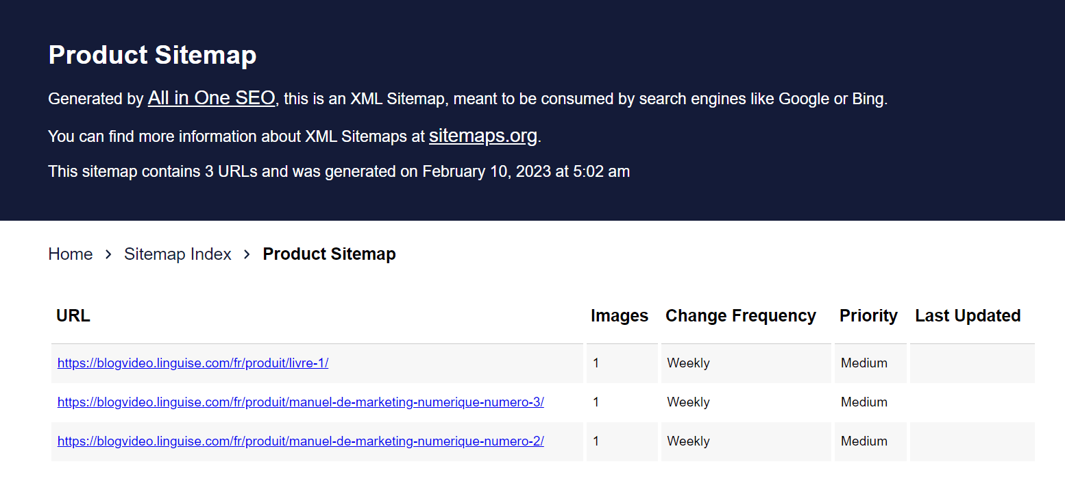 Como traduzir tudo em um sitemaps XML de SEO