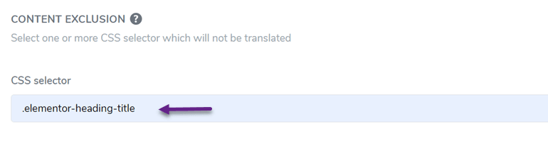 How to partially translate WordPress content (Exclude Posts, URLs) - css selector