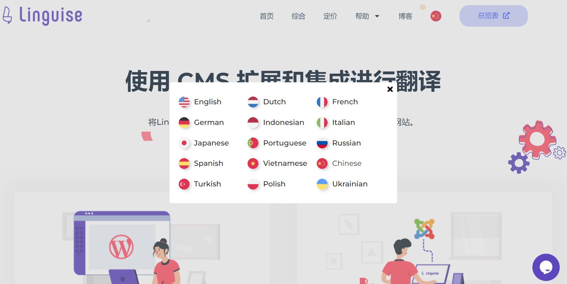 How to translate a website from English to Chinese - example translation to chinese