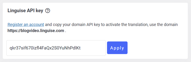 Hoe een website te vertalen van of naar de Nederlandse taal - api key plakken