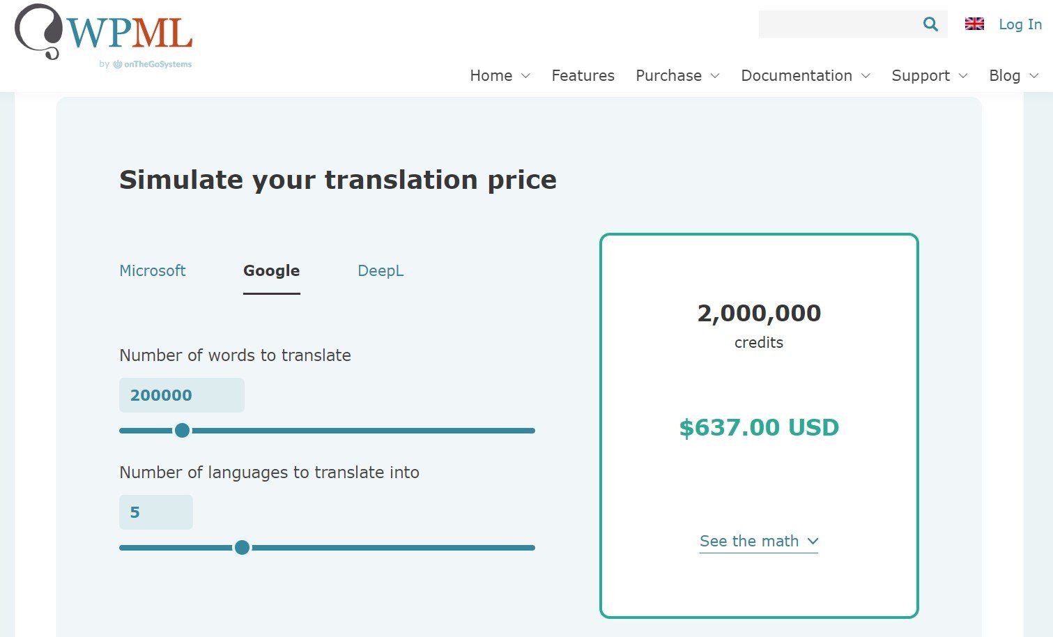 best WPML aternative - simulate translation price