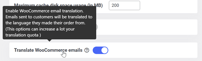 Cómo traducir correos electrónicos de WooCommerce habilitar la traducción de correos electrónicos de WooCommerce