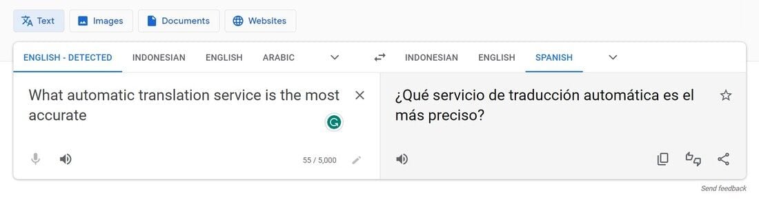 What automatic translation service is the most accurate - google translate