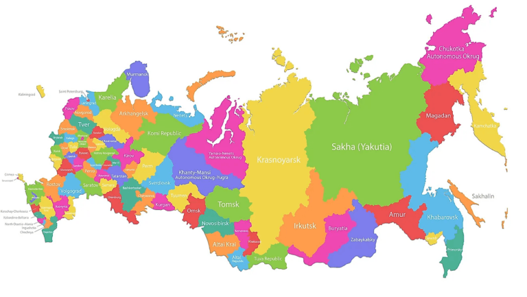 Top list of the most spoken languages in the world for translation - maps rusia