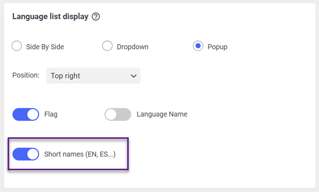 Plugin WordPress Linguise nuova visualizzazione della lingua, transizione e correzione DIVI: nuova visualizzazione della lingua