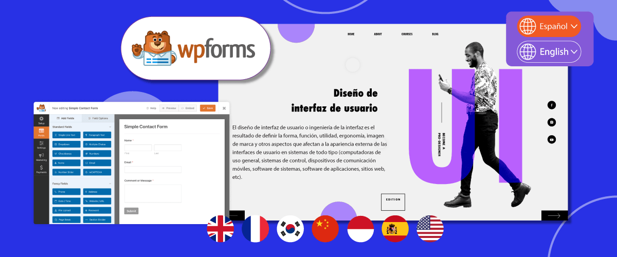 How to automatically translate and edit translations of WPForms plugin