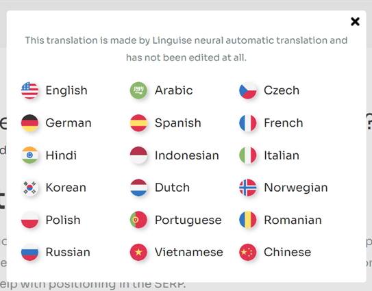 How to translate all the WordPress custom fields-choose language
