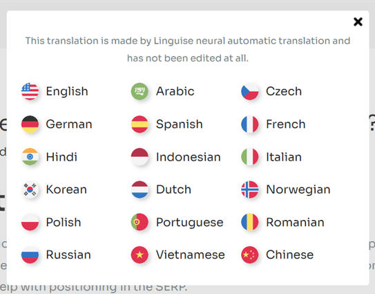 Cara menerjemahkan semua bidang khusus WordPress -pilih bahasa