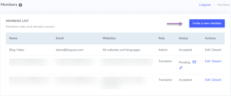 Como revisar seu site traduções automáticas-convidar novo membro