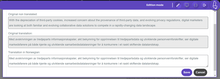 Cara mengoreksi editor langsung-terjemahan otomatis situs web Anda