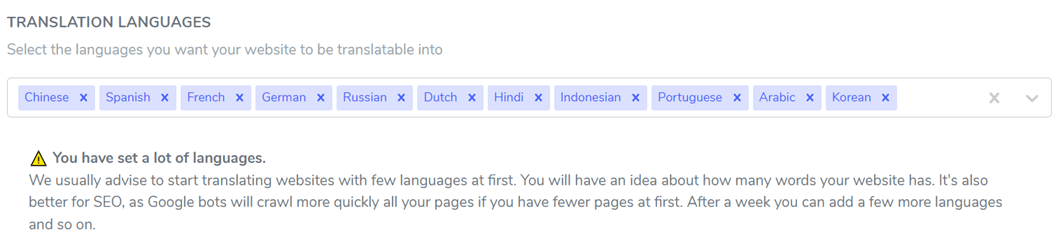 How to translate all the WordPress custom fields-select language