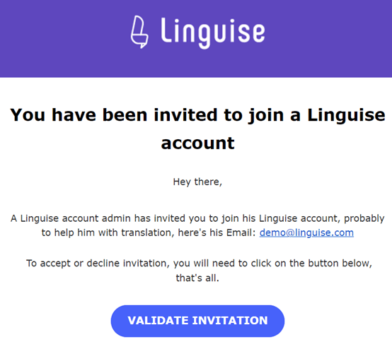 Comment configurer l&#39;accès des traducteurs sur votre site web - valider l&#39;invitation