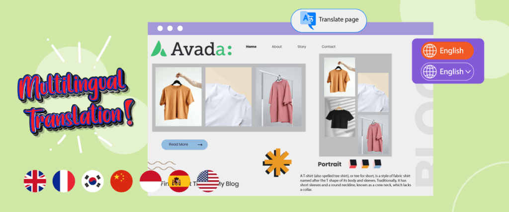 Hoe Avada-thema meertalig te maken met en inhoudsvertaling