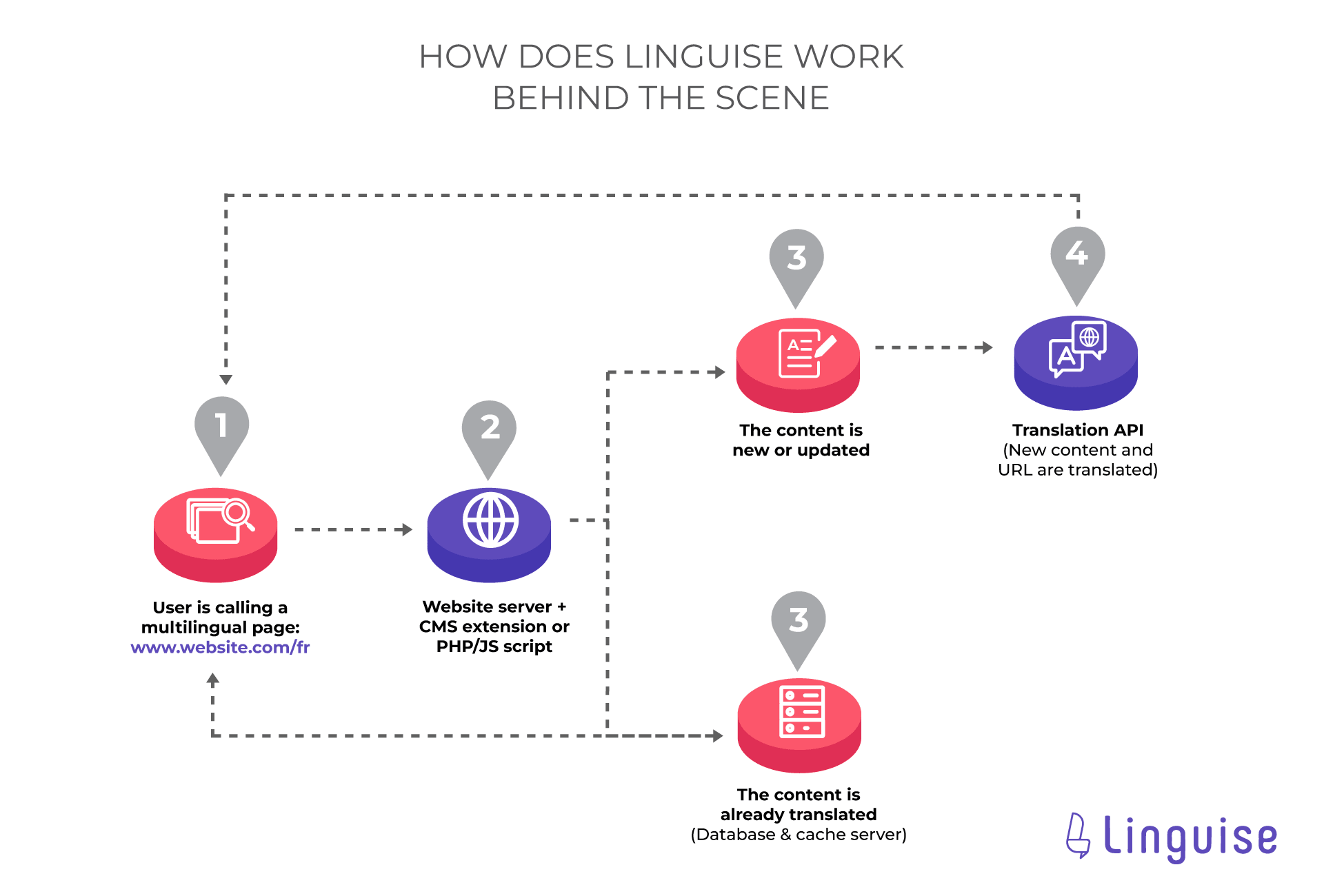 oversættelsesprocessen infografik