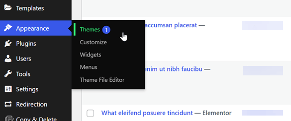 Cómo hacer que el tema The7 sea multilingüe con traducción de contenido: haga clic en apariencia, temas