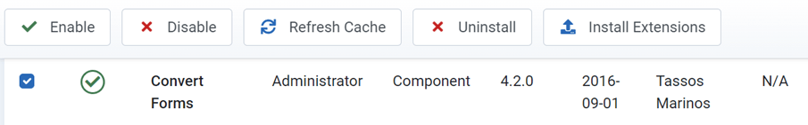 Cómo traducir automáticamente extensiones y complementos Joomla : haga clic en habilitar