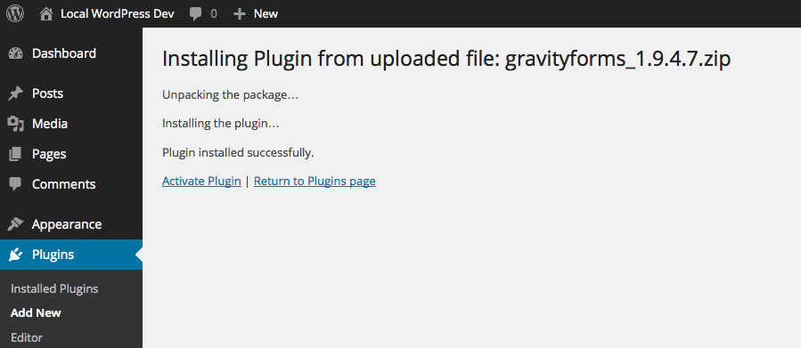 如何自动翻译和编辑重力形式plugin-install-gravity