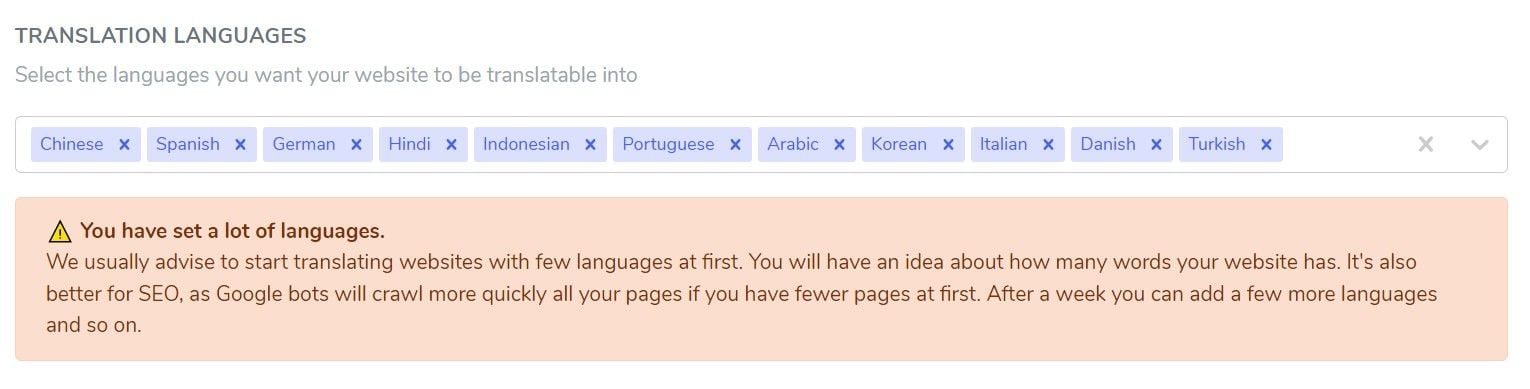 How to translate a website into Turkish or from Turkish language