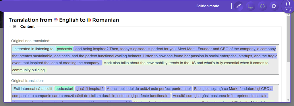 Come tradurre un sito web in polacco o dal live editor rumeno-inglese rumeno