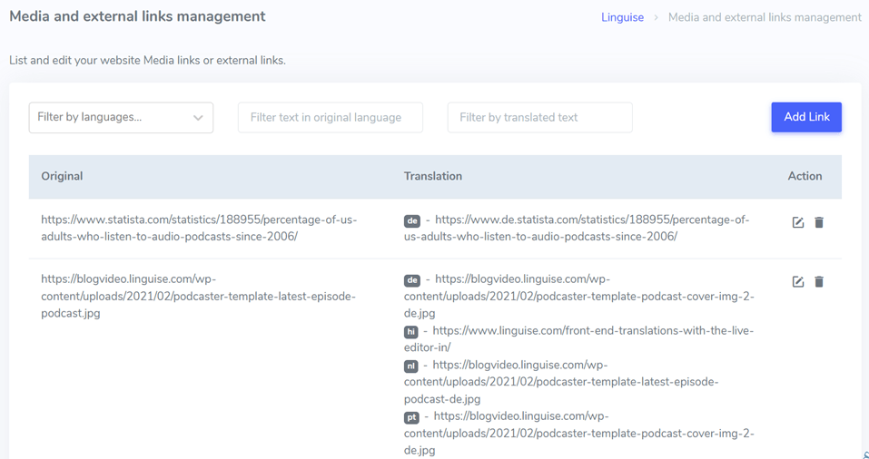 How to translate a website into Polish or from Romanian language-image and link translations