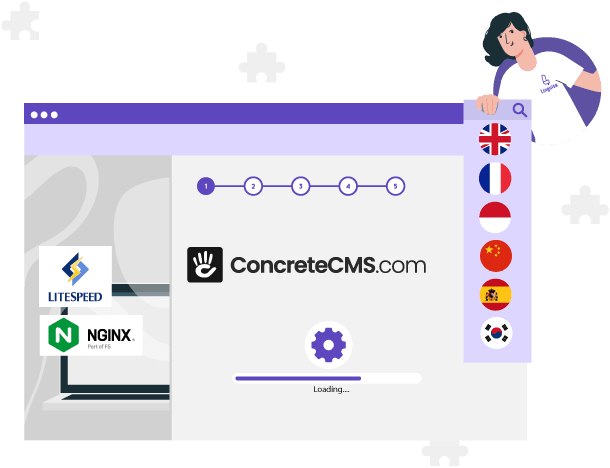 من السهل تثبيت Linguise Concrete CMS