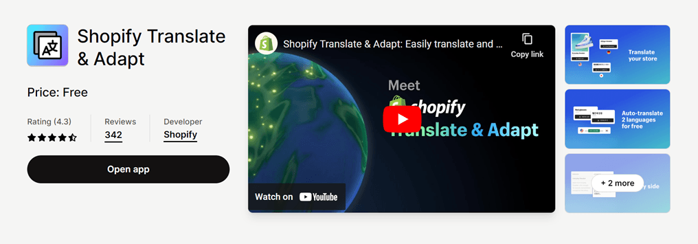 翻译Shopify最佳应用程序是什么 - Shopify和翻译适应