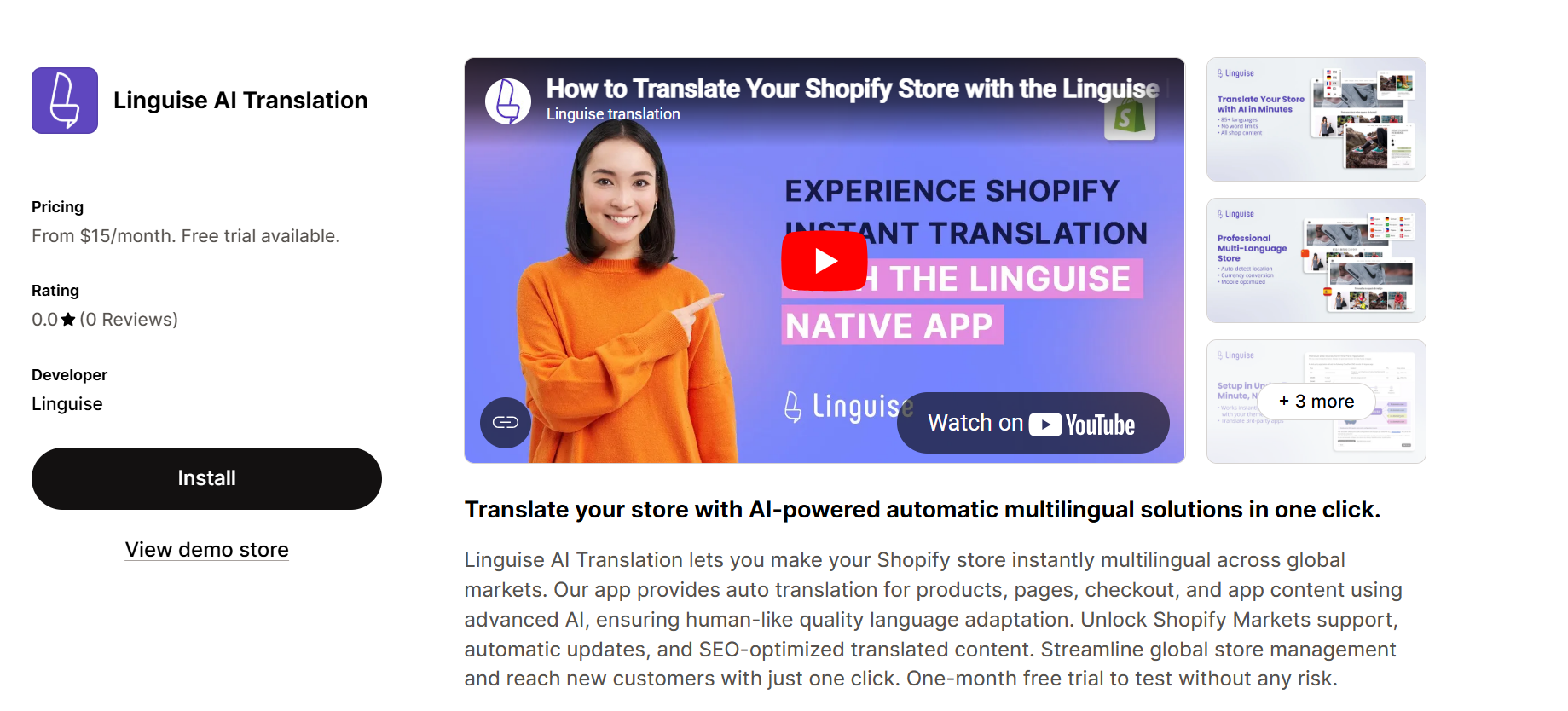 Linguise Shopify App