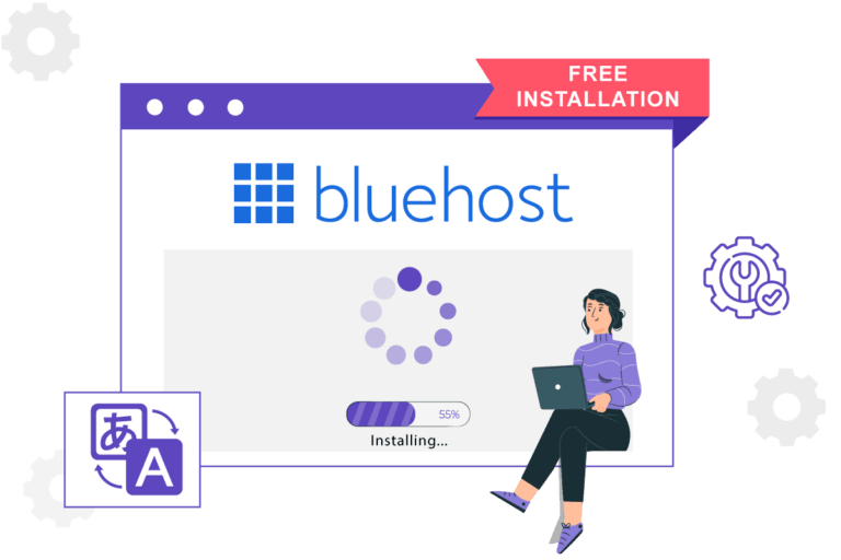 Bed om en gratis installation på dit Bluehost websted
