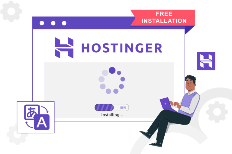 Solicite uma instalação gratuita no seu site Hostinger