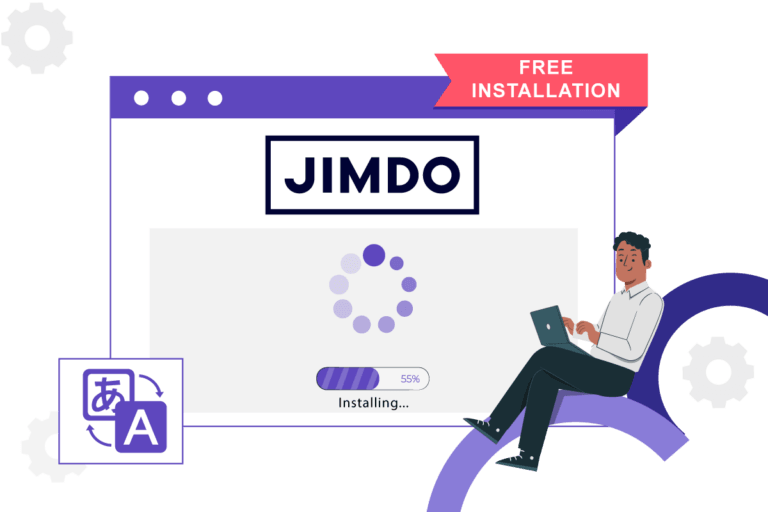 Solicite uma instalação gratuita em seu site Jimdo