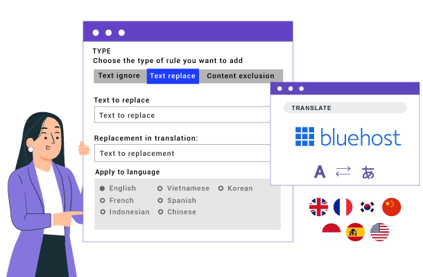 Aturan dan Kamus Terjemahan Bluehost 