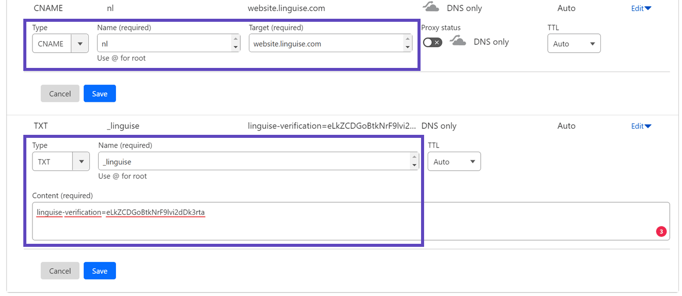 DNS TXT CNOM