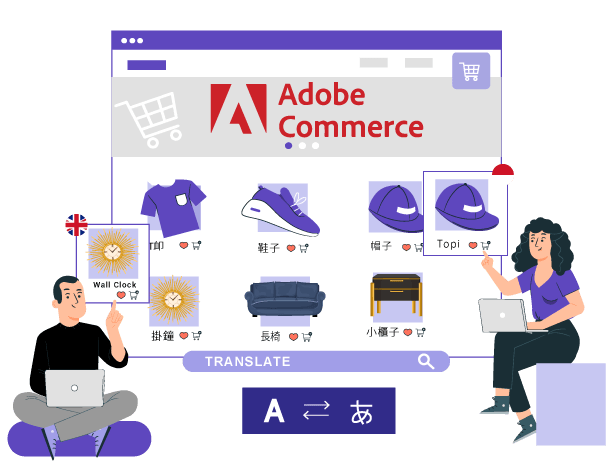 unify admin adobe commerce oversættelse