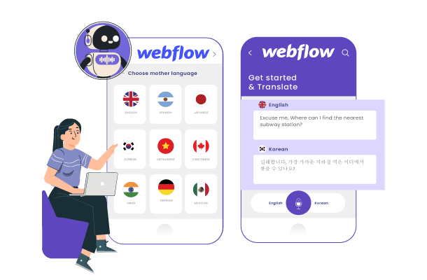 traducere de înaltă calitate cu webflow