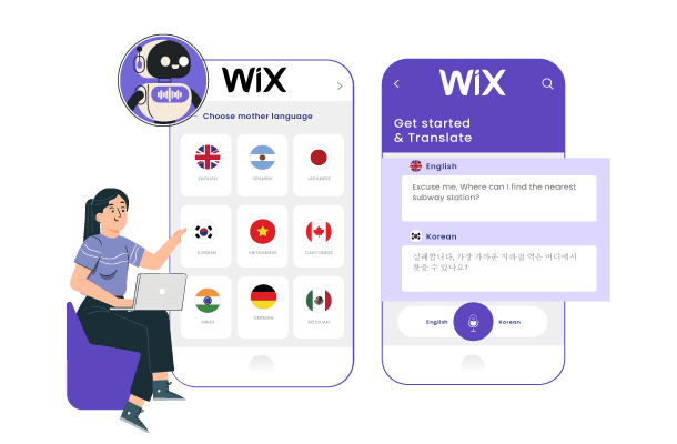 Traducción de idiomas WIX de alta calidad