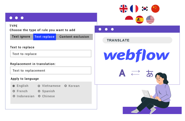 rule linguise for webflow