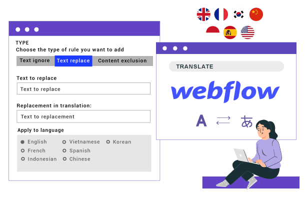 linguise delle regole per webflow