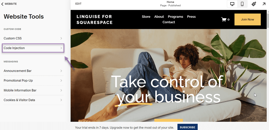So erstellen Sie eine mehrsprachige Squarespace Website und bearbeiten Übersetzungen