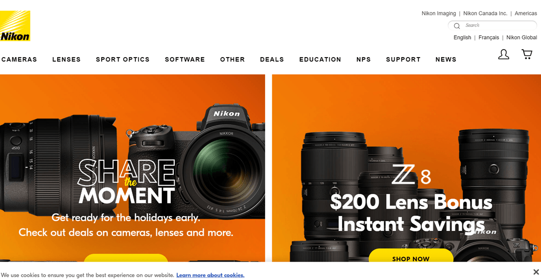 13+ meertalige websitevoorbeelden (+ hoe u uw eigen website kunt maken) - Nikon