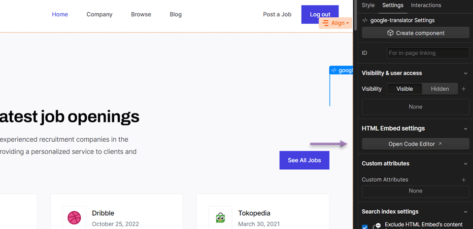 Apa alternatif dari Google Terjemahan untuk Webflow