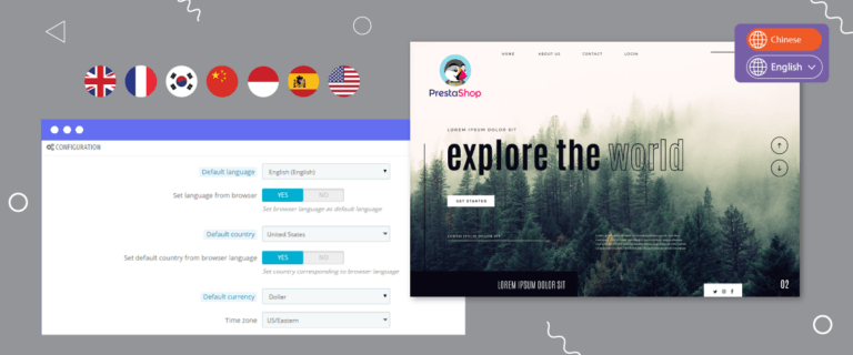 Cómo configurar el selector de idiomas para PrestaShop