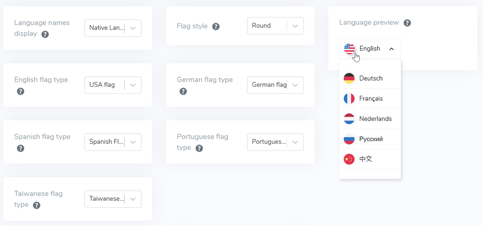 Cách thiết lập trình chuyển đổi ngôn ngữ cho PrestaShop -flag