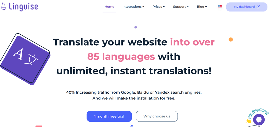 Google translate vs Google cloud AI translate-linguise homepage