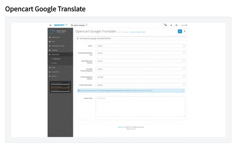 Các mô-đun dịch thuật và bản địa hóa tốt nhất cho OpenCart là gì - opencart google dịch