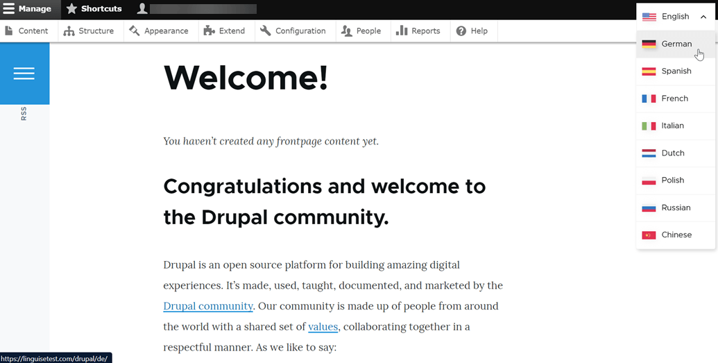 How to setup the language switcher for Drupal