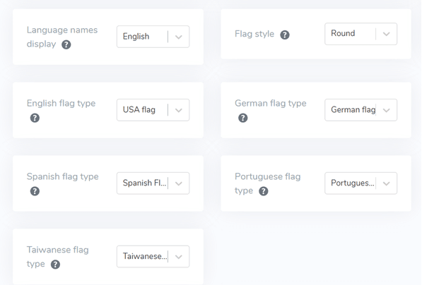 Best practices for designing language selector-set flag