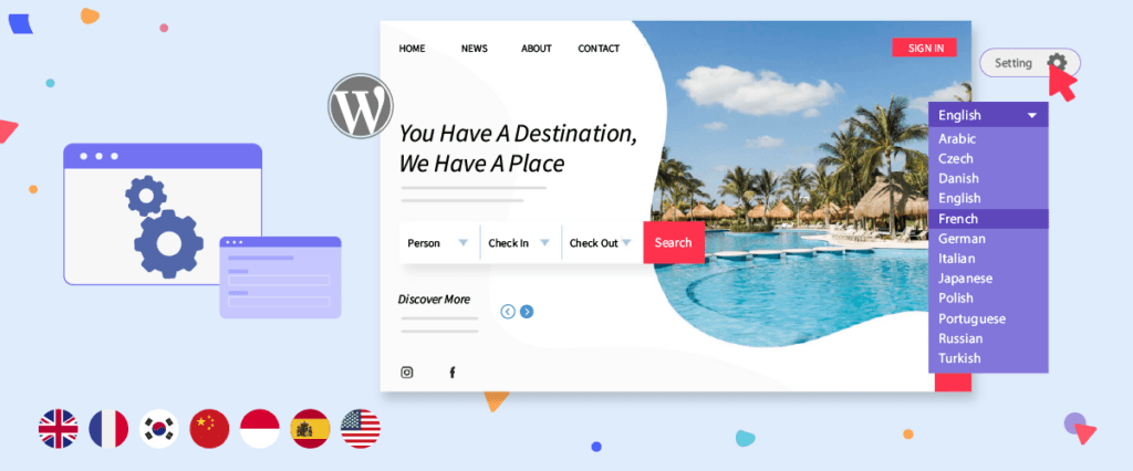 How to Create a Multi-Language Booking Website ( with WordPress )